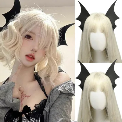 デビルウィング ヘアクリップ ゴシック バット ヘアピン ソフトフェルト ハロウィン アクセサリー レディース キッズ コスプレ ロリータ パーティー ヘアデコレーション