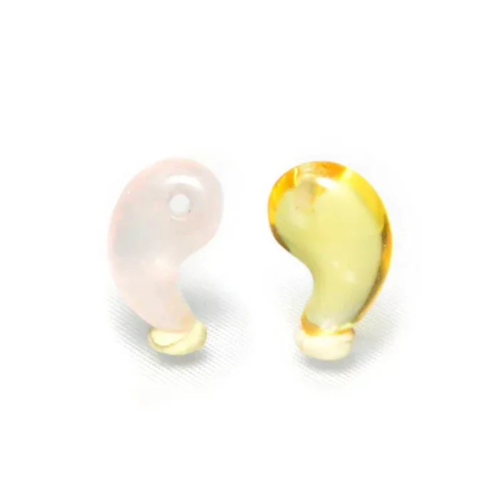 天然石 パワーストーン 【1】シトリン【2】ローズクォーツミニミニ勾玉(まがたま)約6mm×10mm1個売り 選べる2種類 まが玉天然石 パワ−スト−ン パワ-スト-ン Power Stone 数珠 念珠 腕輪 ブレスレット ギフト プレゼント 贈り物 男性 女性 男 女 誕生日