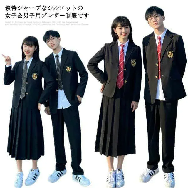 卒業式 スーツ 入学式 ブレザー 学生服 女子高生 制服 男子制服 上下セット 5点セット チェック柄 スカート コスチューム 男子高生 スカ