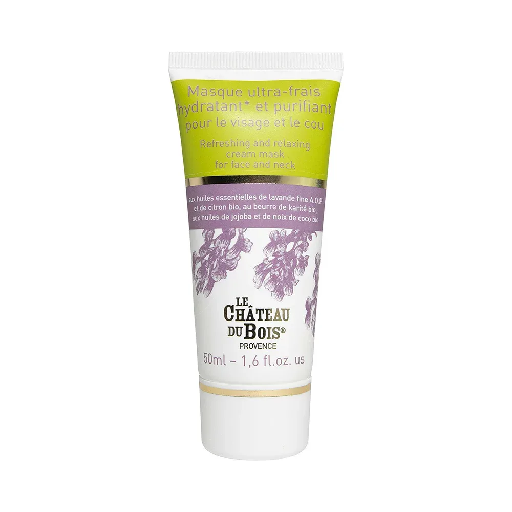 シャトー・デュ・ボワ リラクシングクリームパック 50mL ラベンダー レモン ライム 香り フェイスパック フェイシャルパック フェイシャルエステ クリーム マスク 洗い流し 顔 首 肌 保湿 しっとり 乾燥肌 普通肌 混合肌 オーガニック 【送料無料】