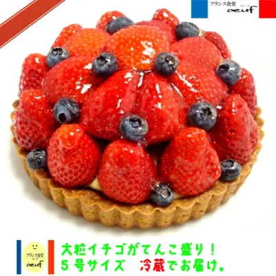 いちごとブルーベリーのタルト16cm(5号) 誕生日ケーキ バースデーケーキ 5号 記念日 ケーキ 配達 タルトケーキ ☆ 【バースデーケーキ】 バースデー 記念日ケーキ フルーツケーキ ホールケーキ ホール いちご フルーツ冷蔵 フルーツタルト 母の日
