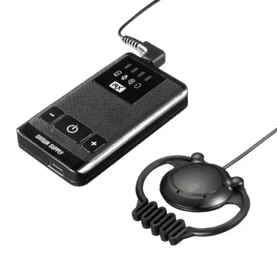 サンワサプライ ワイヤレスガイドシステム ( 子機 ) MM-WGS5R 1ケ ◆同時に多人数へ音声を送信 ◆子機1台からの音声発信もでき、双方向のやりとりが可能 ◆軽量&コンパクト設計 ◆最大約50m離れても通信可能 ◆手軽なUSB充電式 ◆動作や電池残量がわかるLED搭載