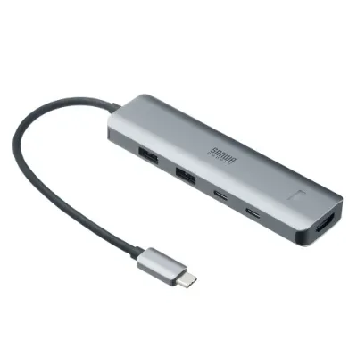 サンワサプライ HDMIポート付 USB 10Gbps Type-Cハブ ( 8K対応 ) USB-10TCHPS39S 1台 ◆USB 10Gbps ◆Windows macOS iPadOS iOS Chrome ◆USB Type-C対応 ◆8K30Hz ◆セルフパワー・バスパワー両対応 ◆RoHS 10 RoHS 6 ◆送り付け