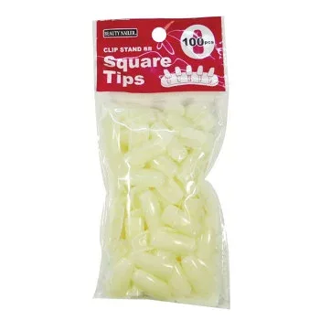 (同梱不可) ビューティーネイラー クリップ 100pcs スクエア CLSQ-1 クリップスタンド専用の練習用ティップです。