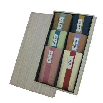 (同梱不可) 薫寿堂 かりん物語(6種入) たとう紙6入桐箱 5000 桐箱のご進物用お線香