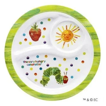 (同梱不可) はらぺこあおむし ラウンドプレート 食器 VHCB-1391 ポップな絵柄の食器で、もっと楽しい食事の時間に