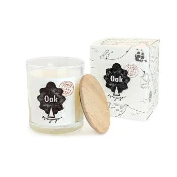 (ไม่สามารถรวมกลุ่มได้) Voyage Aroma Candle Oak VO-030 การผสมผสานกลิ่นหอมนานาชนิดในธีม "การเดินทางของหัวใจ"