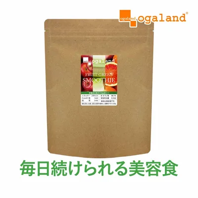 フルーツグリーンスムージー(200g:フルーツミックス味)送料無料 グリーン スムージー ダイエット 酵素ドリンク 酵素ダイエット 栄養 酵素スムージー 置き換え スリム オーガランド ポイント消化 送料無 ポイント消費 送料無料