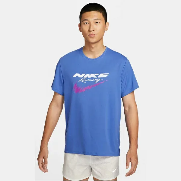 ナイキ Nike DF UV RN エナジー MILER S/S トップ ランニングTシャツ HV2136-411(コメットブルー)