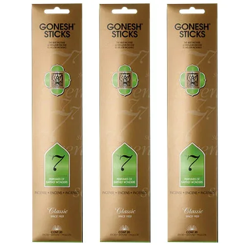 ガーネッシュ No.7 GONESH お香 スティック インセンス 3個セット 60本 リラックス 癒し グッズ 香り 芳香 匂い ネコポス
