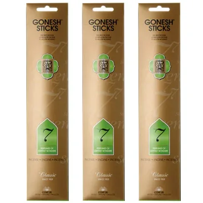 ガーネッシュ No.7 GONESH お香 スティック インセンス 3個セット 60本 リラックス 癒し グッズ 香り 芳香 匂い ネコポス