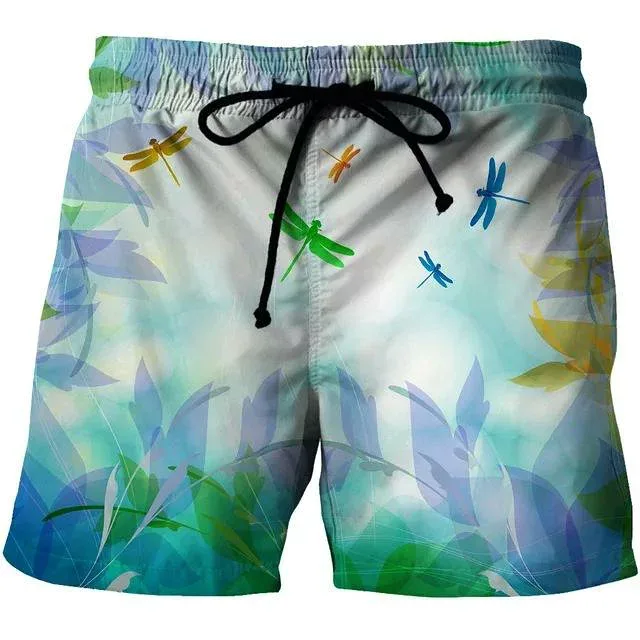 ショートパンツ メンズ 短パン 半ズボン カジュアル ボトムス 普段使い タウンユース 海辺 砂漠 ストリート 紐 ドローストリング ウエストゴム 快適 軽量 通気 伸縮 3Dデジタルプリント 柄