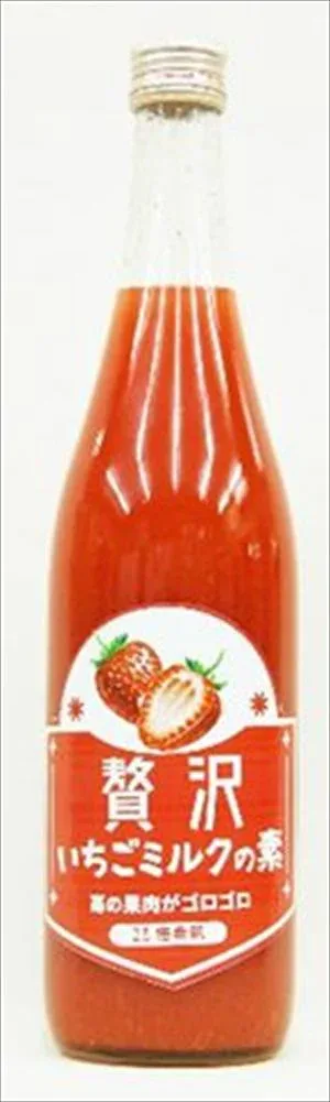 送料無料 北岡本店 贅沢いちごミルクの素 710ml×1本