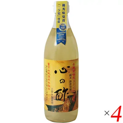 お酢 米酢 純米酢 心の酢(純米酢)500ml 4本セット 戸塚醸造店