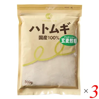 【楽天カードでポイント4倍!】10/20(火)限定!ハトムギ はと麦 国産 ハトムギ玄麦煎粉 300g 3個セット 国定農産販売 送料無料