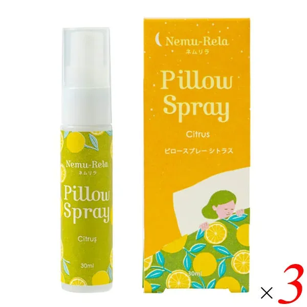 【100円クーポン配布中!マラソン】生活の木 ネムリラ ピロースプレー シトラス 30ml 3本セット 天然精油 ベルガモット ホーリーフ 日本製 おやすみ アロマスプレー