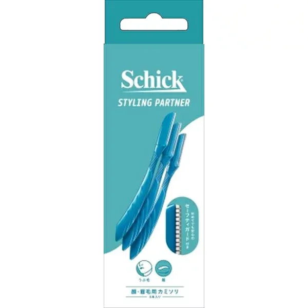 シック Shick 顔・眉毛用カミソリ 3本入