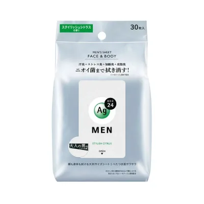 エージーデオ24メン Agデオ 24 メン メンズ メンズシート フェイス&ボディ スタイリッシュシトラス 30枚 デオドラント 制汗 ボディシート 制汗シート 汗拭きシート 汗ふきシート
