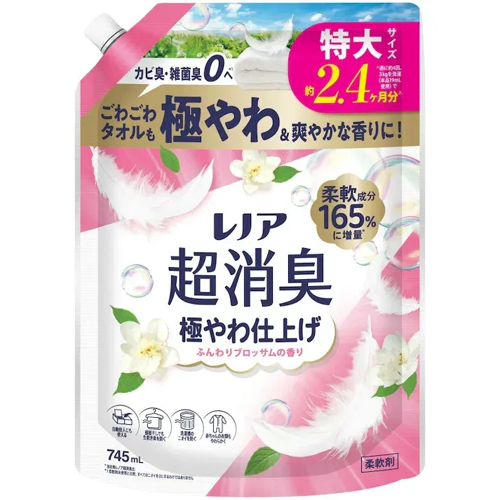 P&G レノア 超消臭 極やわ仕上げ ふんわりブロッサムの香り 詰め替え 特大 745ml 柔軟剤 詰め替え用 つめかえ用