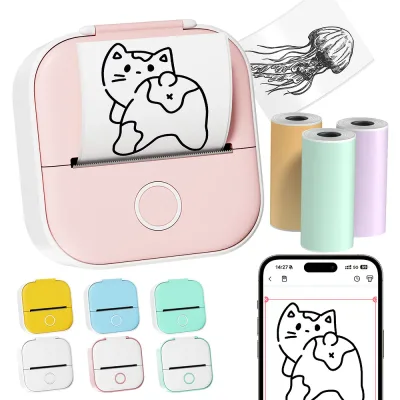 (レビュー特典あり) Phomemo スマホ対応 ミニプリンター 透明 シールプリンター 小型 ラベルプリンター 持ち運び 軽量 モバイルプリンター サーマルプリンター フォトプリンター 写真 かわいい プレゼント 宛名印刷 食品表示