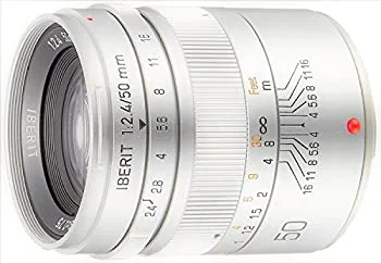 【中古】「非常に良い」KIPON 単焦点レンズ IBERIT (イベリット) 50mm f / 2.4レンズfor Fujifilm Xレンズ Frosted Silver(つや消し シルバー)