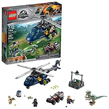 【中古】「ほぼ新品」LEGO Jurassic World Blue's Helicopter Pursuit 75928 Building Kit 397 pieces