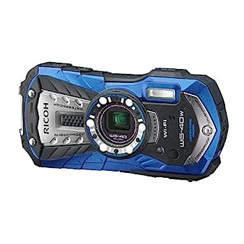 【中古】「ほぼ新品」RICOH 防水デジタルカメラ RICOH WG-40W ブルー 防水14m耐ショック1.6m耐寒-10度 RICOH WG-40W BL 04693