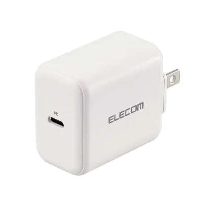 エレコム 充電器 Type-C USB-C コンセント USB PD対応 20W 【 iPhone 16 15 14 Android タブレット 対応 】 ホワイト EC-AC09WH