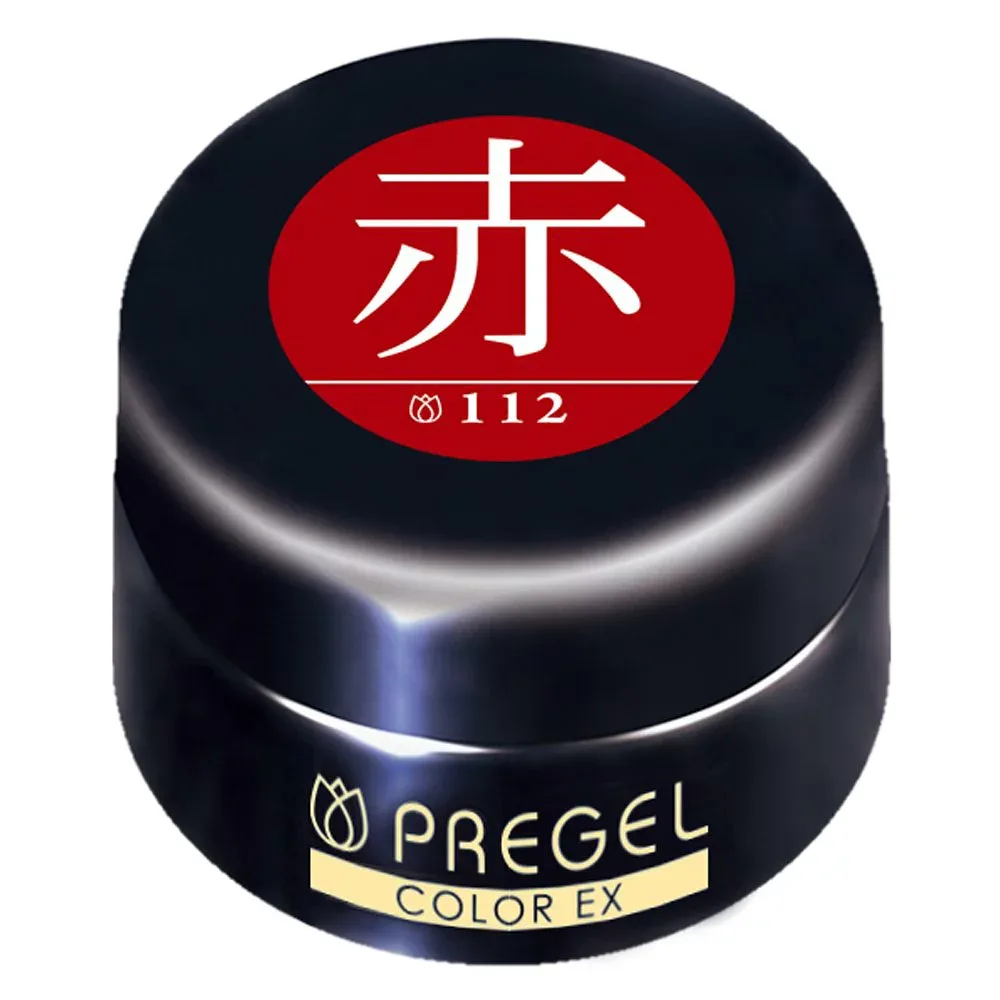 PRE GEL カラーEX 赤 112 3g UV/LED対応