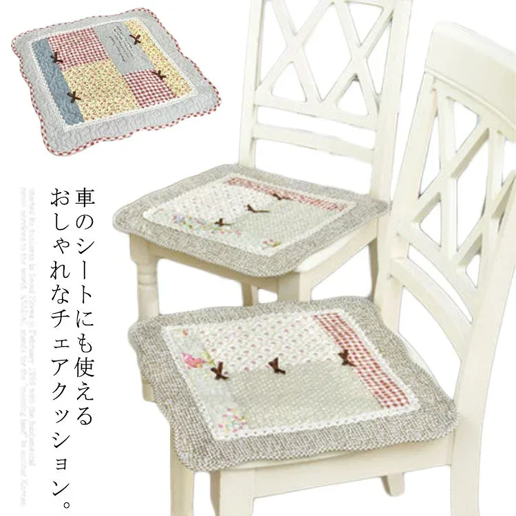 チェアパッド 四角 おしゃれ チェアクッション 座布団 クッション シートクッション 椅子用 かわいい エスニック 柄 チェア 紐付き チェア カバー 正方形 洗える オフィス 車 椅子 イス いす シート パット マット ズレ防止 薄手 シンプル 通気性 快適