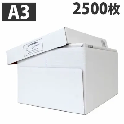 コピー用紙 A3 2500枚 高白色(500枚×5冊) 印刷用紙 白紙 用紙 A3サイズ PPC用紙 OA用紙『送料無料(一部地域除く)』