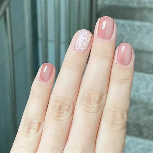YUANLIFE ジェルネイルシール 手用 半硬化ネイルシール 硬化タイプ 貼るだけ フレンチ 初心者 ショート オフィス KZ12 (C0043)