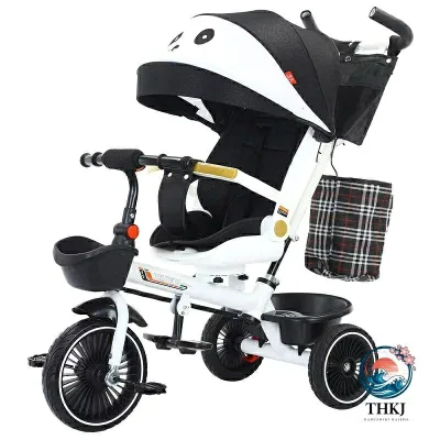 【全品2点で5%OFF】三輪車 ベビーカー 両対面 子供用三輪車 座っても横になってもいい乗用玩具 かじとり 手押し棒 ガードレール付き サンシェード こども自転車1 6 歳子供用 おもちゃ 乗り物 誕生日 プレゼント