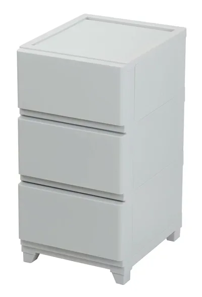 Storage Chest, 3 Tiers, Light Gray, Storage Box, Clothes, Drawer, Plastic Case, Organizing Shelf, Clothes Case, Living Room, Bedroom