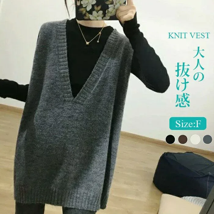 ジャンパースカート 春秋 ワンピース Vネック 薄手 レディース ショート丈 ジャンスカ ノースリーブ 重ね着 レイヤード 体型カバー 大きいサイズ ゆったり シンプル カジュアル 通勤 OL 送料無料 冬