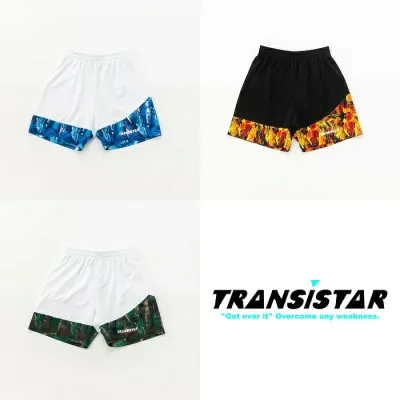 【送料無料】トランジスタ(TRANSISTAR)ハンドボールウエア プラパン プラクティスパンツ 短パン SCREAM ゲームパンツ ホワイト×グリーン HB25SP01
