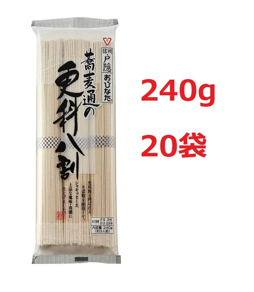 Obinata Soba Expert Sarashina 80% 240g x 20 bags
