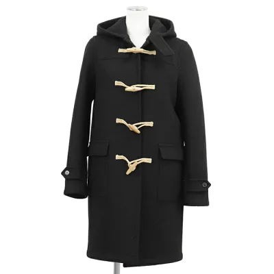 【美品】SAINT LAURENT PARIS サンローランパリ ダッフルコート サイズ 36 レディース 2014年モデル ロゴ刻印 トグル アウター ブラック 黒 イタリア製【中古】