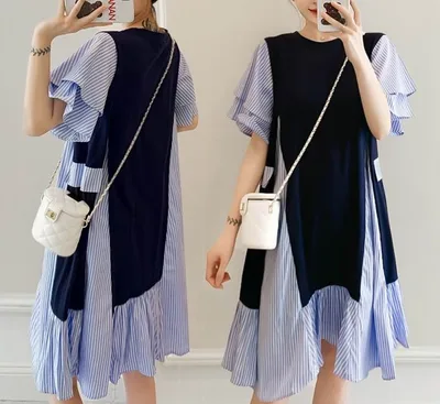 シャツワンピース ドレス スカート ひざ丈 ラウンドネック レディース かわいい 大人可愛い きれいめ 上品 こなれ感 シンプル カジュアル 主役級 存在感 個性的 韓国 オルチャン デート お出かけ シャツワンピース Aライン ハイウエスト フレアスリーブ ノーカラー