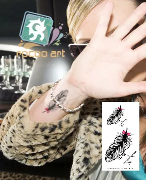 タトゥーシール 文字 指 記号 星 スター バーコード 花 薔薇 ローズ 蝶 バタフライ ハート 心 アクセサリー ジュエリー 羽 ハート メタル ステッカー フラッシュタトゥー Tatoo ra-15 rc-235 105×60mm