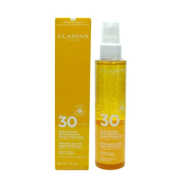 CLARINS /クラランス グロウイング サン オイル ハイ プロテクション 150mL/SPF30・PA++++/ボディ・ヘア用日やけ止めオイル