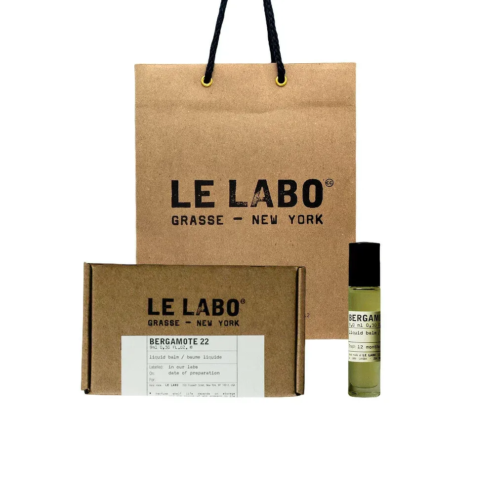 Le Labo ル ラボ LIQUID BALM (リキッド バーム) BERGAMOTE 22 (ベルガモット 22) 9mL ショッパー付き プレゼント ギフト 【公式BOXラッピング】紙袋ショッパー付き 誕生日 母の日