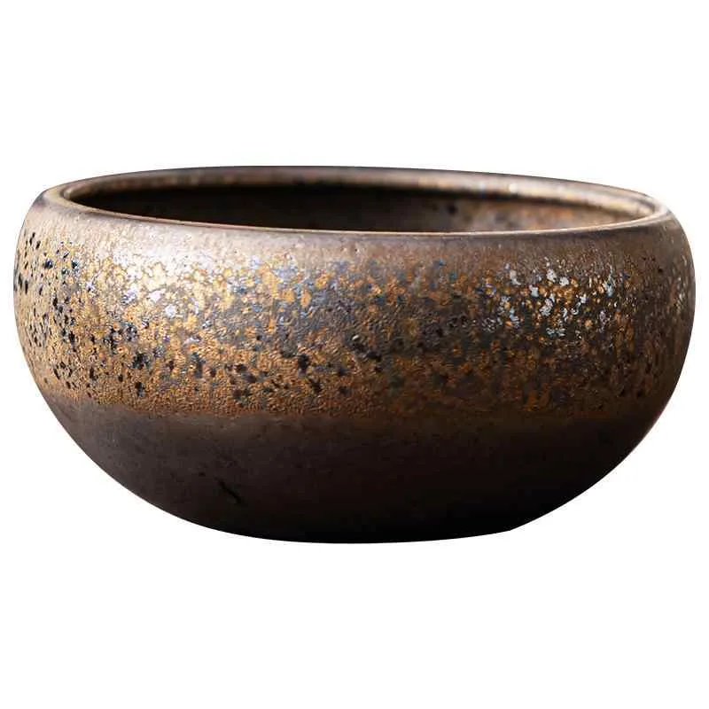 茶洗 小物入れ 陶器 陶磁器 セラミック 茶道具 湯こぼし 水こぼし 建水 水盂 筆洗 蓋置 茶器 茶道 功夫茶 ミニ 小さめ 中式 伝統工芸 高級感 軽量 卓上 普段使い 自宅用 オフィス用 インテリア 和モダン シック レトロ アンティーク調 金色