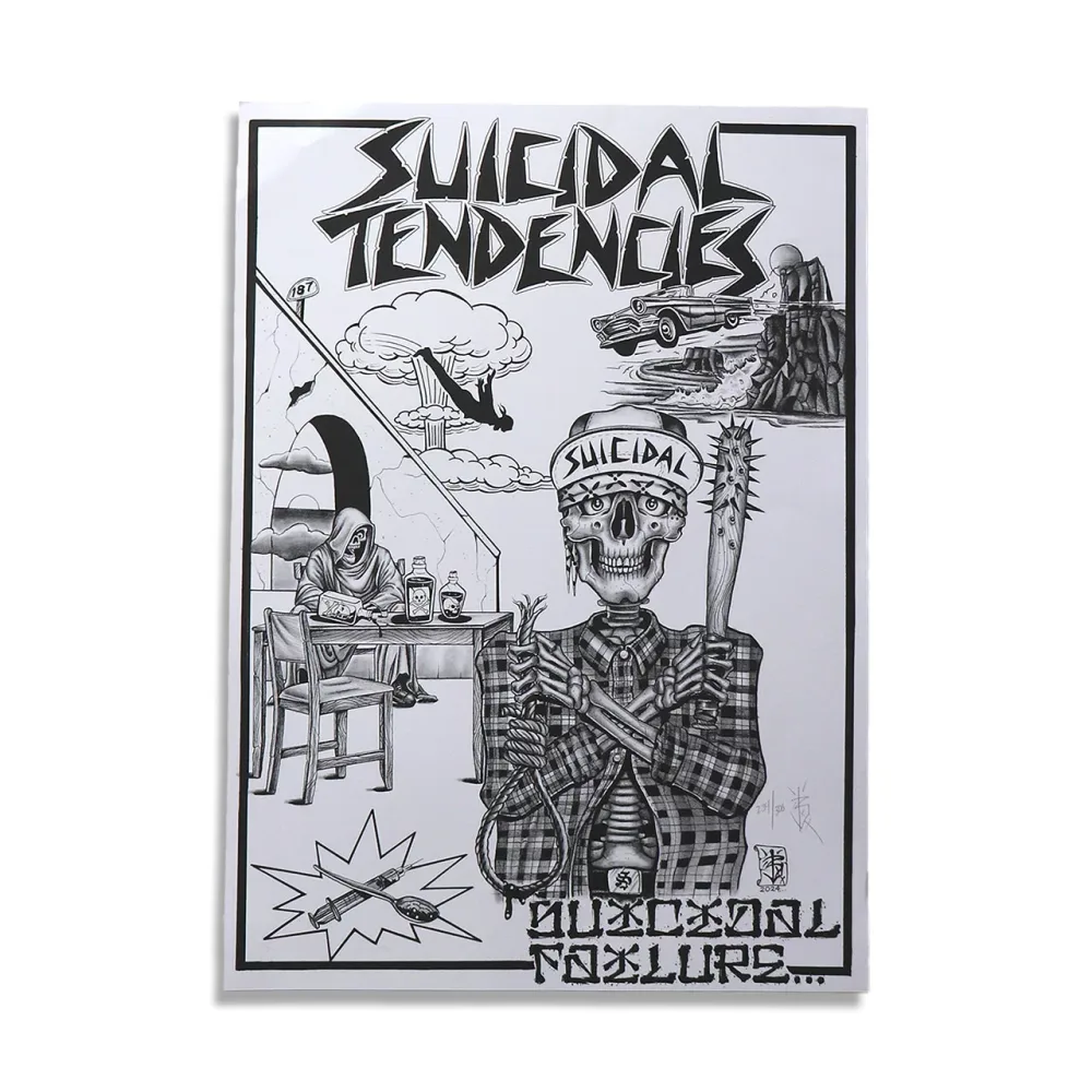 Suicidal Tendencies x Jason "Clown" Brown Suicidal Tendencies (Suicidal Failure Limited Print) 300枚限定 直筆サイン & シリアルナンバー入り バンド ポスター アート インテリア タトゥー イラスト 音楽 西海岸 海外 スイサイダルテンデンシーズ 45.72 × 63.5cm