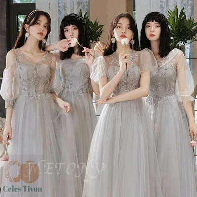 ロングドレス タキシード ブライズメイド ドレス フォーマルドレス パーティードレス Aライン フレア 結婚式 ワンピース マキシ丈 ロング丈 記念日 ダンス衣装 ウェディングドレス お呼ばれ 花嫁 二次会 演奏会 チュールスカート