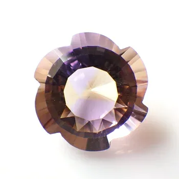 【バイオレット&シャンパンカラーの饗宴】アメトリンラウンドマスターカット 約6.50cts