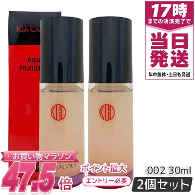 【2個セット】江原道 KoGenDo マイファンスィー アクアファンデーション (30mL) 002 ピンクオークル リキッドタイプでみずみずしい艶肌 自然な透明感へ 保湿成分配合 香料・合成色素・石油系鉱物油不使用 グロスフィルムパウダー 化粧持ち高める 軽やかフィット SPF25 PA++