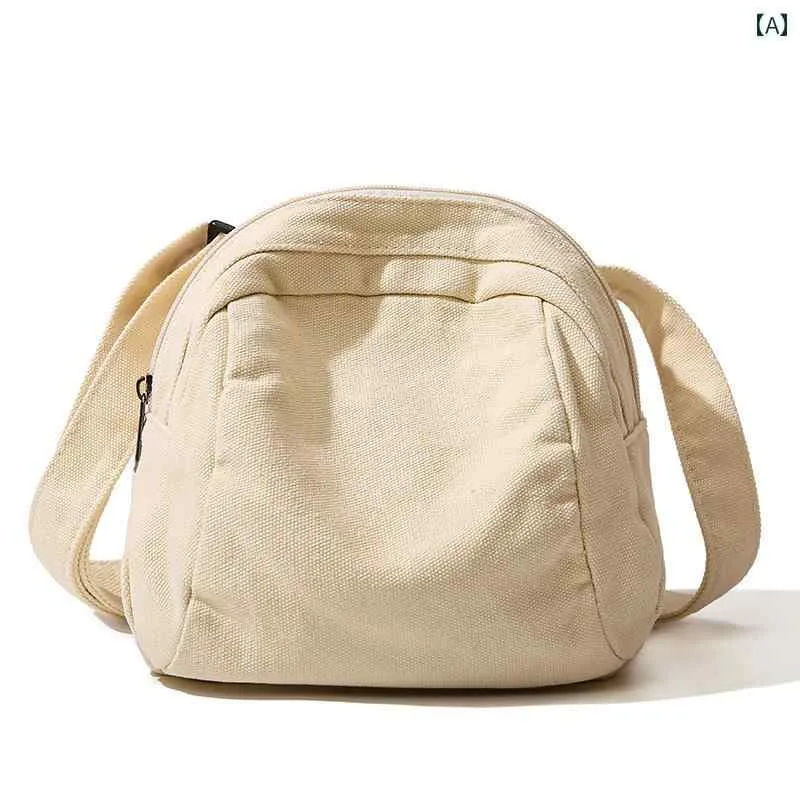 レディース バッグ 普段使い 秋冬小銭入れ クロス ボディバッグ カジュアル オフ ホワイトシェル ショルダー キャンバス