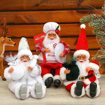 サンタクロース人形 40cm 座り姿 かわいい おしゃれ クリスマス オーナメント パーティー デコレーション 置物 インテリア 雑貨 店舗用 ディスプレイ 季節飾り 冬 ギフト プレゼント