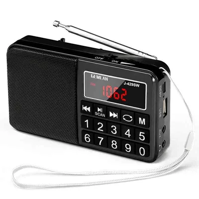 GEMEAN ポータブル SW(短波)FM AM (MW) SD AUX MP3 ラジオ(ネオジウムスピーカー)大きなボタンと画面 自動的にステーションを保存 以下をサポートしており 保存したMP3ファイルの再生が可能 フ